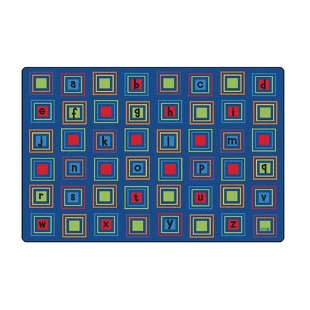 CARPETS FOR KIDS 8 x 12 ft. Literacy Squares Seating Rug - Primary 3218